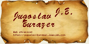 Jugoslav Burazer vizit kartica